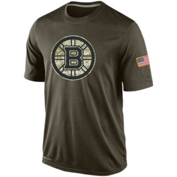 Nike Men's Boston Bruins Salute To Service KO Performance Dri-FIT T-Shirt - Olive