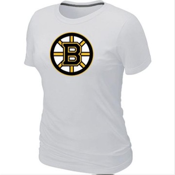 Women's Boston Bruins Big & Tall Logo T-Shirt - - White