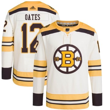 Authentic Adidas Men's Adam Oates Boston Bruins 100th Anniversary Primegreen Jersey - Cream