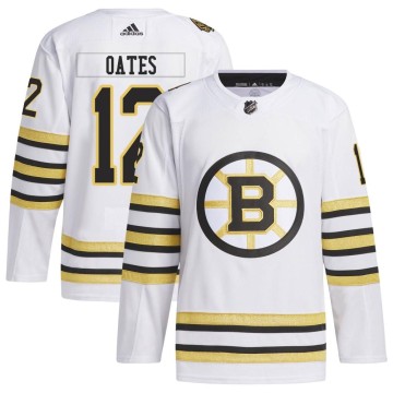 Authentic Adidas Men's Adam Oates Boston Bruins 100th Anniversary Primegreen Jersey - White