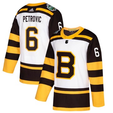Authentic Adidas Men's Alex Petrovic Boston Bruins 2019 Winter Classic Jersey - White