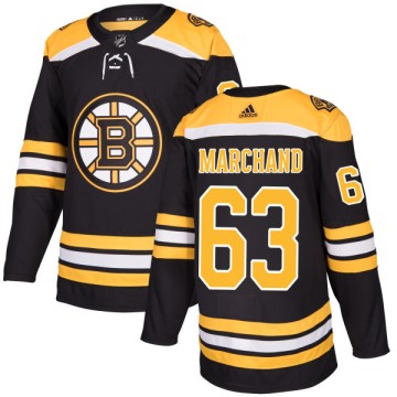 Authentic Adidas Men's Brad Marchand Boston Bruins Jersey - Black