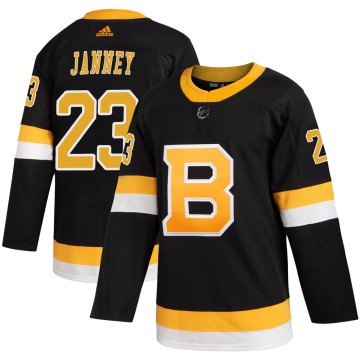 Authentic Adidas Men's Craig Janney Boston Bruins Alternate Jersey - Black