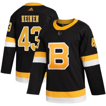 Authentic Adidas Men's Danton Heinen Boston Bruins Alternate Jersey - Black