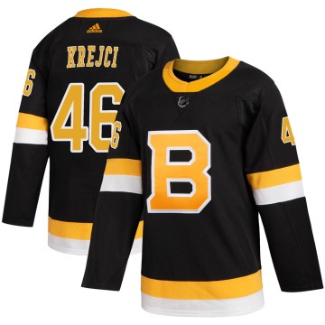 Authentic Adidas Men's David Krejci Boston Bruins Alternate Jersey - Black
