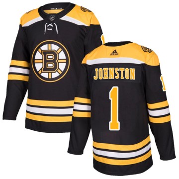 Authentic Adidas Men's Eddie Johnston Boston Bruins Home Jersey - Black