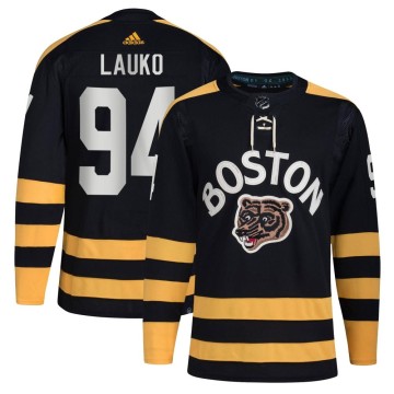 Authentic Adidas Men's Jakub Lauko Boston Bruins 2023 Winter Classic Jersey - Black