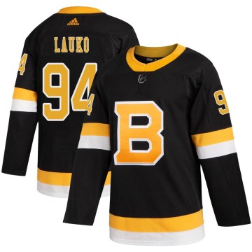 Authentic Adidas Men's Jakub Lauko Boston Bruins Alternate Jersey - Black
