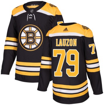 Authentic Adidas Men's Jeremy Lauzon Boston Bruins Jersey - Black