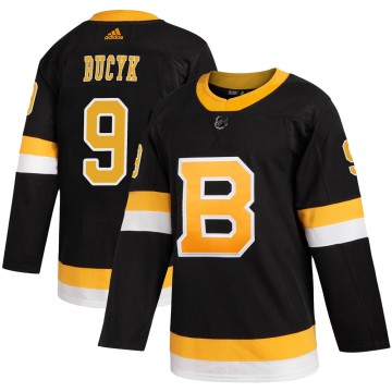 Authentic Adidas Men's Johnny Bucyk Boston Bruins Alternate Jersey - Black