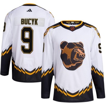 Authentic Adidas Men's Johnny Bucyk Boston Bruins Reverse Retro 2.0 Jersey - White