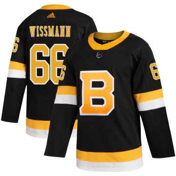 Authentic Adidas Men's Kai Wissmann Boston Bruins Alternate Jersey - Black