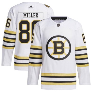 Authentic Adidas Men's Kevan Miller Boston Bruins 100th Anniversary Primegreen Jersey - White