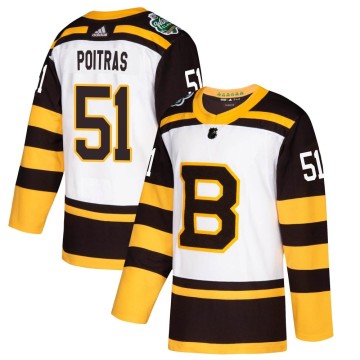 Authentic Adidas Men's Matthew Poitras Boston Bruins 2019 Winter Classic Jersey - White