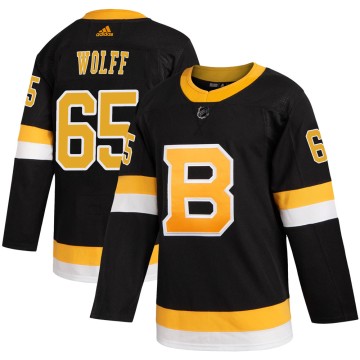 Authentic Adidas Men's Nick Wolff Boston Bruins Alternate Jersey - Black