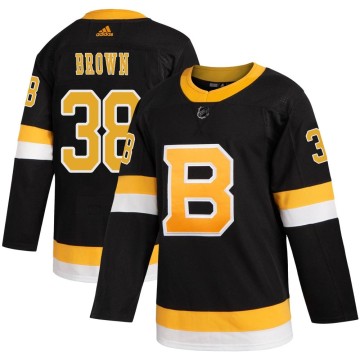 Authentic Adidas Men's Patrick Brown Boston Bruins Alternate Jersey - Black