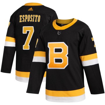 Authentic Adidas Men's Phil Esposito Boston Bruins Alternate Jersey - Black