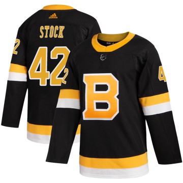 Authentic Adidas Men's Pj Stock Boston Bruins Alternate Jersey - Black
