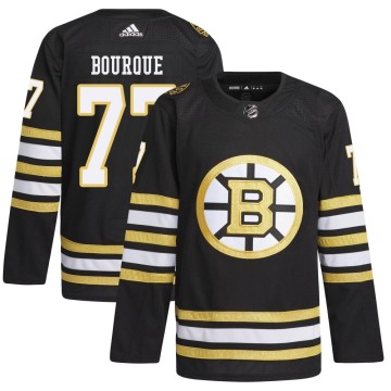 Authentic Adidas Men's Ray Bourque Boston Bruins 100th Anniversary Primegreen Jersey - Black