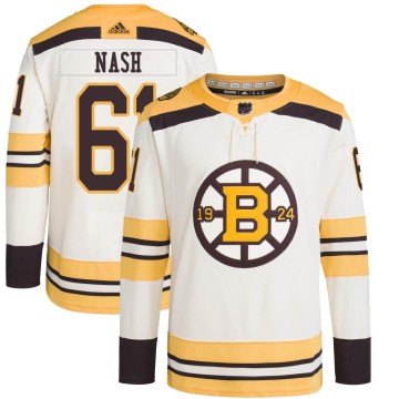 Authentic Adidas Men's Rick Nash Boston Bruins 100th Anniversary Primegreen Jersey - Cream