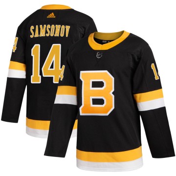 Authentic Adidas Men's Sergei Samsonov Boston Bruins Alternate Jersey - Black