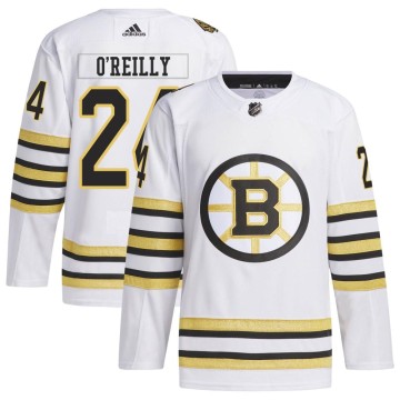 Authentic Adidas Men's Terry O'Reilly Boston Bruins 100th Anniversary Primegreen Jersey - White