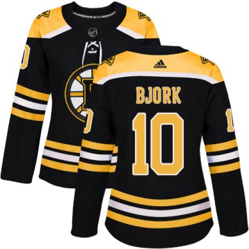 Authentic Adidas Women's Anders Bjork Boston Bruins Home Jersey - Black