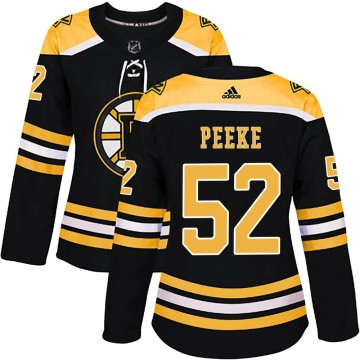 Authentic Adidas Women's Andrew Peeke Boston Bruins Home Jersey - Black