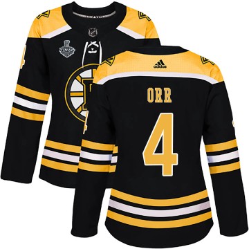 Authentic Adidas Women's Bobby Orr Boston Bruins Home 2019 Stanley Cup Final Bound Jersey - Black