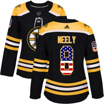 Authentic Adidas Women's Cam Neely Boston Bruins USA Flag Fashion Jersey - Black