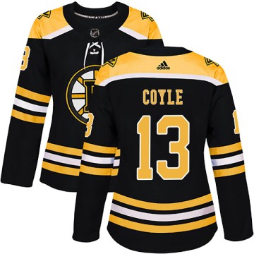 Authentic Adidas Women's Charlie Coyle Boston Bruins Home Jersey - Black