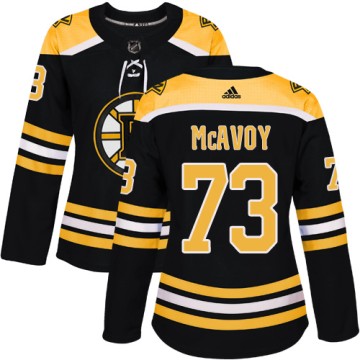 Authentic Adidas Women's Charlie McAvoy Boston Bruins Home Jersey - Black