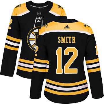 Authentic Adidas Women's Craig Smith Boston Bruins Home Jersey - Black