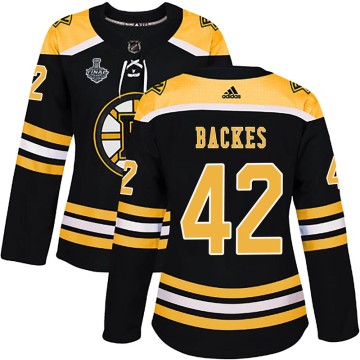 Authentic Adidas Women's David Backes Boston Bruins Home 2019 Stanley Cup Final Bound Jersey - Black