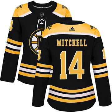 Authentic Adidas Women's Ian Mitchell Boston Bruins Home Jersey - Black