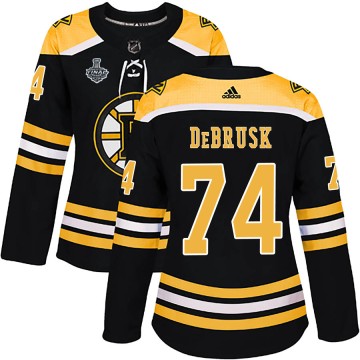 Authentic Adidas Women's Jake DeBrusk Boston Bruins Home 2019 Stanley Cup Final Bound Jersey - Black
