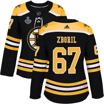 Authentic Adidas Women's Jakub Zboril Boston Bruins Home 2019 Stanley Cup Final Bound Jersey - Black