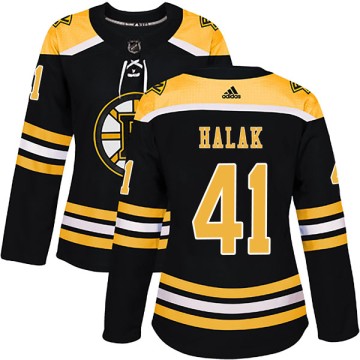 Authentic Adidas Women's Jaroslav Halak Boston Bruins Home Jersey - Black
