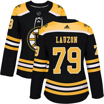 Authentic Adidas Women's Jeremy Lauzon Boston Bruins Home Jersey - Black