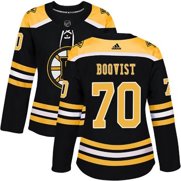 Authentic Adidas Women's Jesper Boqvist Boston Bruins Home Jersey - Black