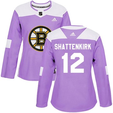 Authentic Adidas Women's Kevin Shattenkirk Boston Bruins Fights Cancer Practice Jersey - Purple