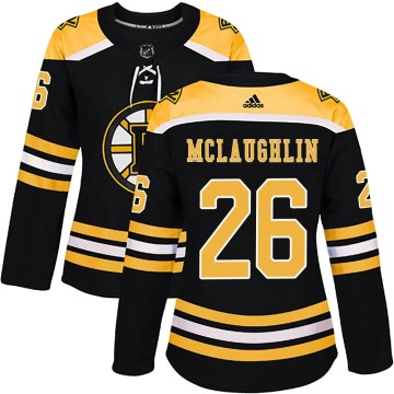Authentic Adidas Women's Marc McLaughlin Boston Bruins Home Jersey - Black