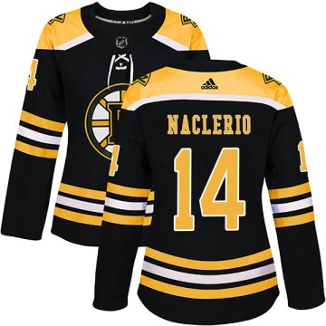 Authentic Adidas Women's Mark Naclerio Boston Bruins Home Jersey - Black