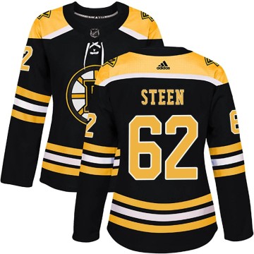 Authentic Adidas Women's Oskar Steen Boston Bruins Home Jersey - Black