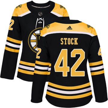 Authentic Adidas Women's Pj Stock Boston Bruins Home Jersey - Black