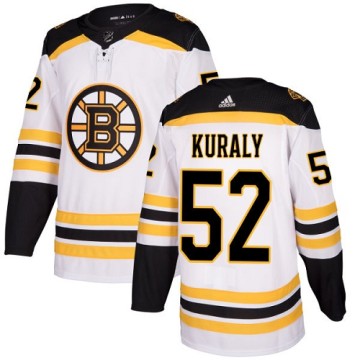 Authentic Adidas Women's Sean Kuraly Boston Bruins Away Jersey - White