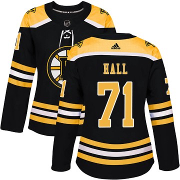 Authentic Adidas Women's Taylor Hall Boston Bruins Home Jersey - Black