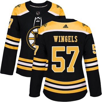 Authentic Adidas Women's Tommy Wingels Boston Bruins Home Jersey - Black