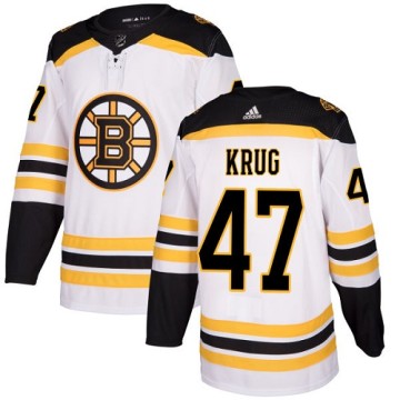 Authentic Adidas Women's Torey Krug Boston Bruins Away Jersey - White