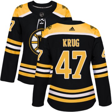 Authentic Adidas Women's Torey Krug Boston Bruins Home Jersey - Black